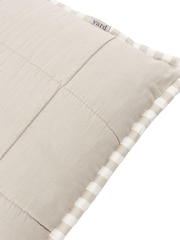 Yard Natural / Stone Hebden Washed Cotton Feather Filled Cushion 55x55cm - Image 4 of 4