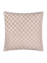 HÖEM Natural Larro Chenille Checkerboard Fibre Filled Cushion - Image 2 of 4