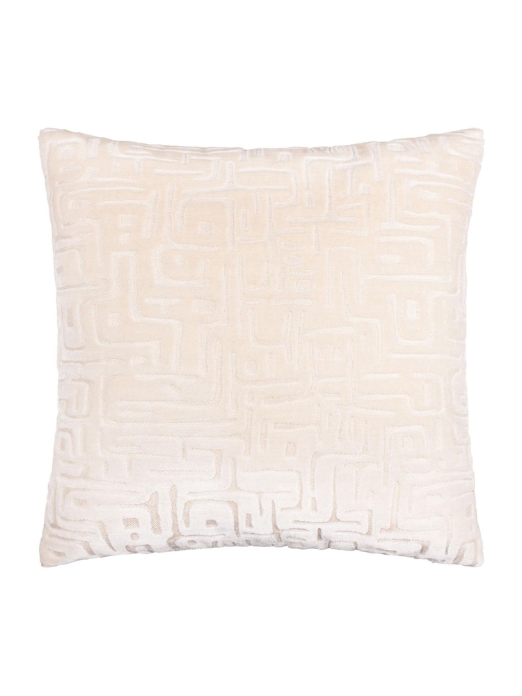 HÖEM Chalk Soren Cut Velvet Feather Filled Cushion - Image 2 of 6