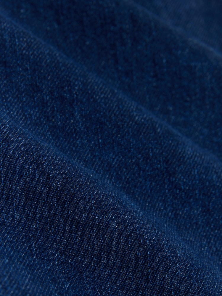 Dark Blue Side Stripe Pull On Lightweight Denim Skirt - Image 7 of 7 Dark Blue Side Stripe Pull On Lightweight Denim Skirt - Image 7 of 7