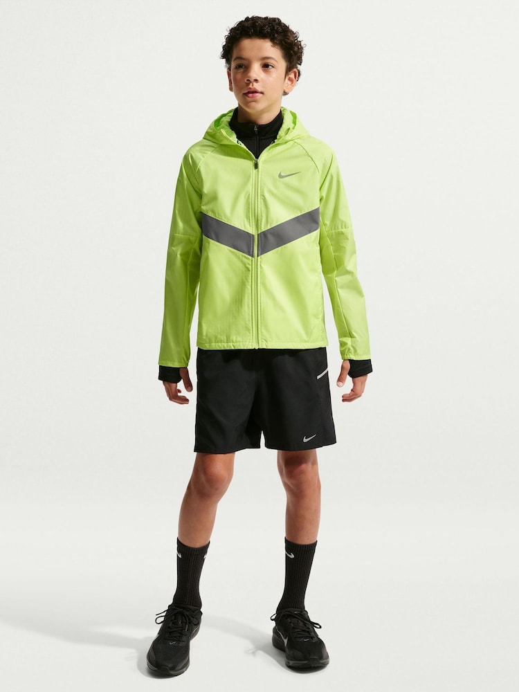 Nike Lemon Yellow Miler Therma-FIT Water-Repellent Winterized Jacket - Image 1 of 5 Nike Lemon Yellow Miler Therma-FIT Water-Repellent Winterized Jacket - Image 1 of 5