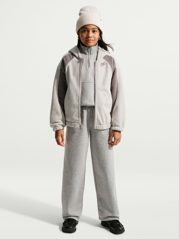 Nike Grey Club Winter Fleece Full-Zip Hoodie - Image 1 of 3 Nike Grey Club Winter Fleece Full-Zip Hoodie - Image 1 of 3