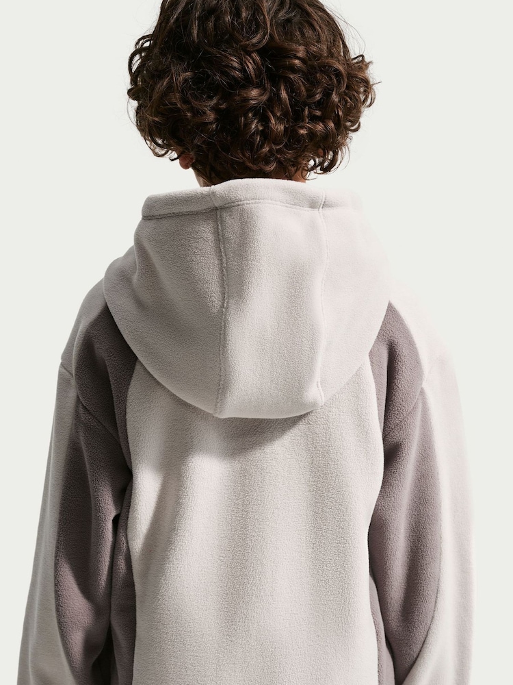 Nike Grey Club Winter Fleece Full-Zip Hoodie - Image 3 of 3 Nike Grey Club Winter Fleece Full-Zip Hoodie - Image 3 of 3