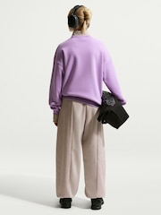 Violet - Sweat-shirt Nike Studio Col rond oversize en polaire - Image 4 de 4