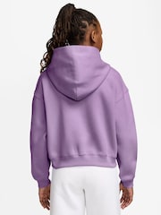 Nike Violet Purple Studio Fleece Zip Through Hoodie - Image 2 of 3