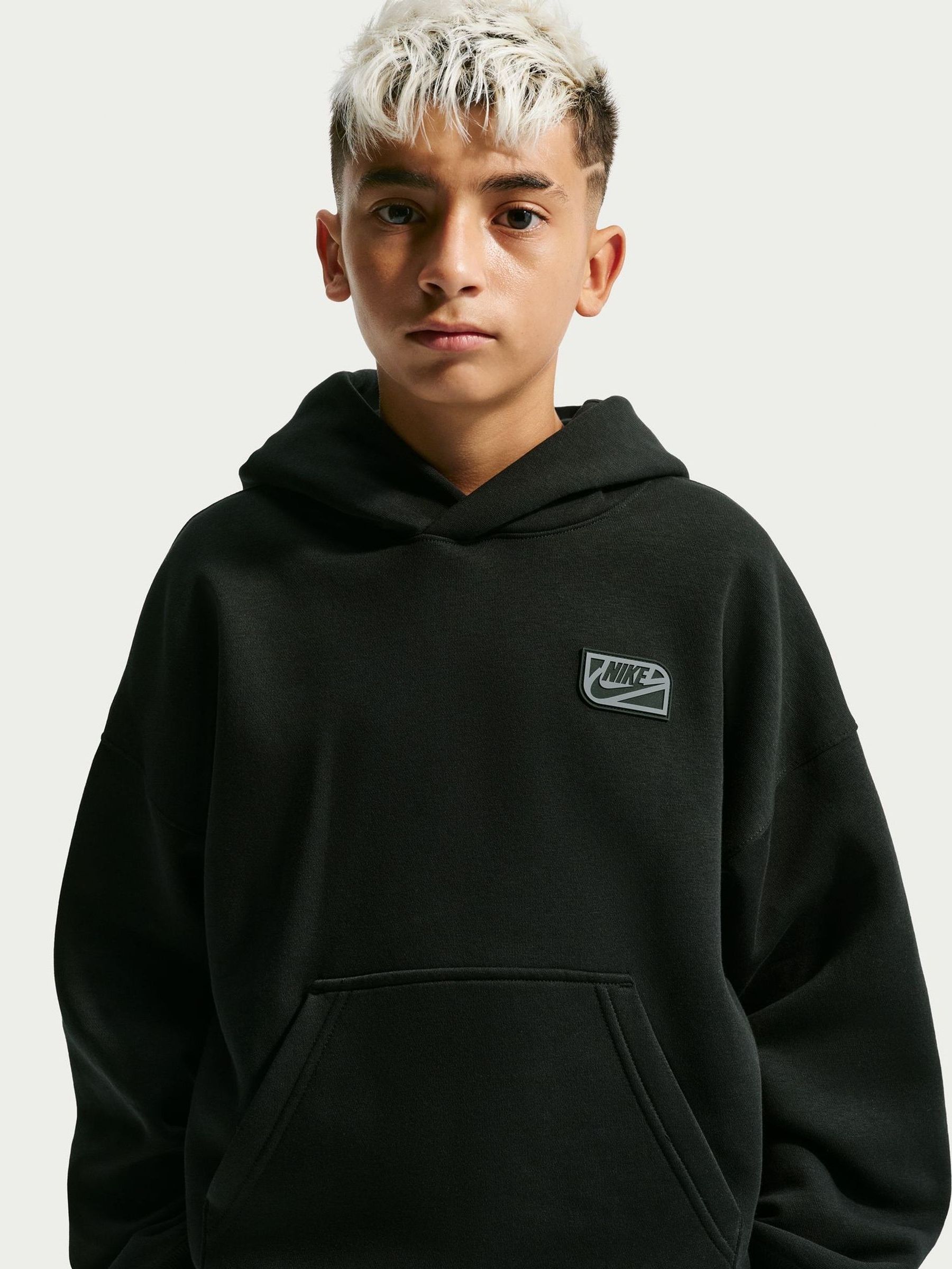 Comprar Preto - Nike Logo Oversized Fleece Hoodie from Next Brazil
