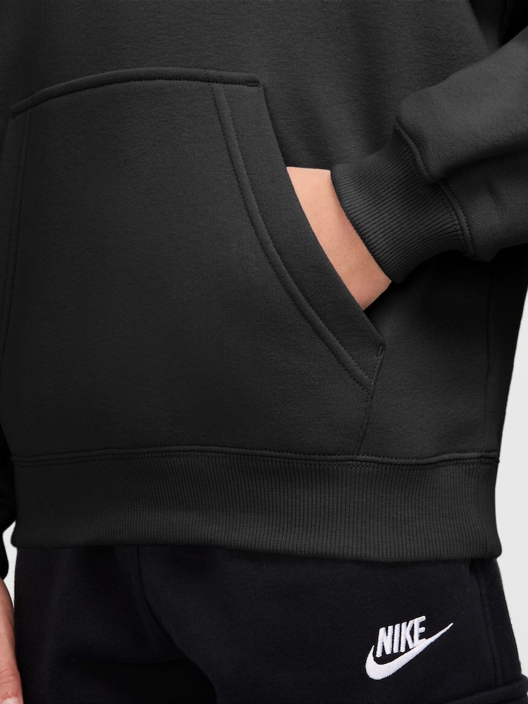 Nike Black Logo Oversized Fleece Hoodie - Image 3 of 3 Nike Black Logo Oversized Fleece Hoodie - Image 3 of 3