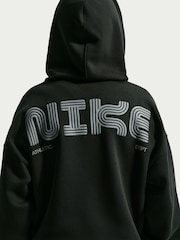 Nike Black Logo Oversized Fleece Hoodie - Image 4 of 5