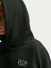 Nike Black Logo Oversized Fleece Hoodie - Image 5 of 5