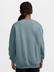 Zielony - Nike Studio Fleece Oversized Crew Sweatshirt - Obraz 2 z 3