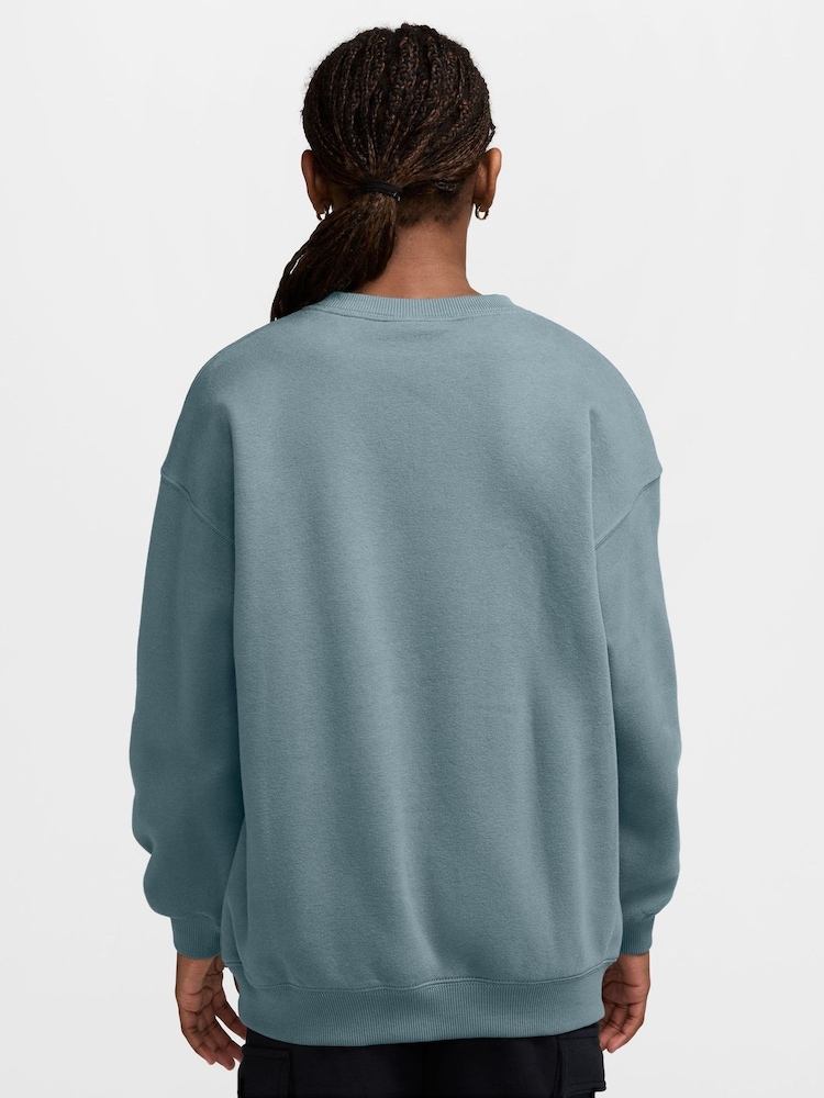 Zielony - Nike Studio Fleece Oversized Crew Sweatshirt - Obraz 2 z 3 Zielony - Nike Studio Fleece Oversized Crew Sweatshirt - Obraz 2 z 3