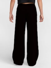 Nike Black Shine Studio Wide Leg Fleece Joggers - Image 2 of 3