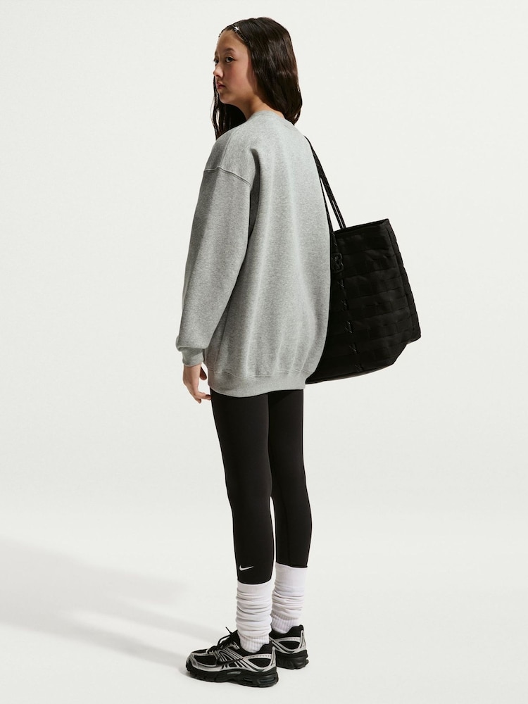 Wrzosowoszary - Nike Studio Fleece Oversized Crew Neck Sweatshirt - Obraz 4 z 4 Wrzosowoszary - Nike Studio Fleece Oversized Crew Neck Sweatshirt - Obraz 4 z 4