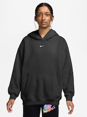Nike Black Studio Fleece Oversized Overhead Hoodie - Image 1 of 3