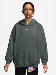 Nike Camo Green Studio Fleece Oversized Overhead Hoodie - Image 1 of 3