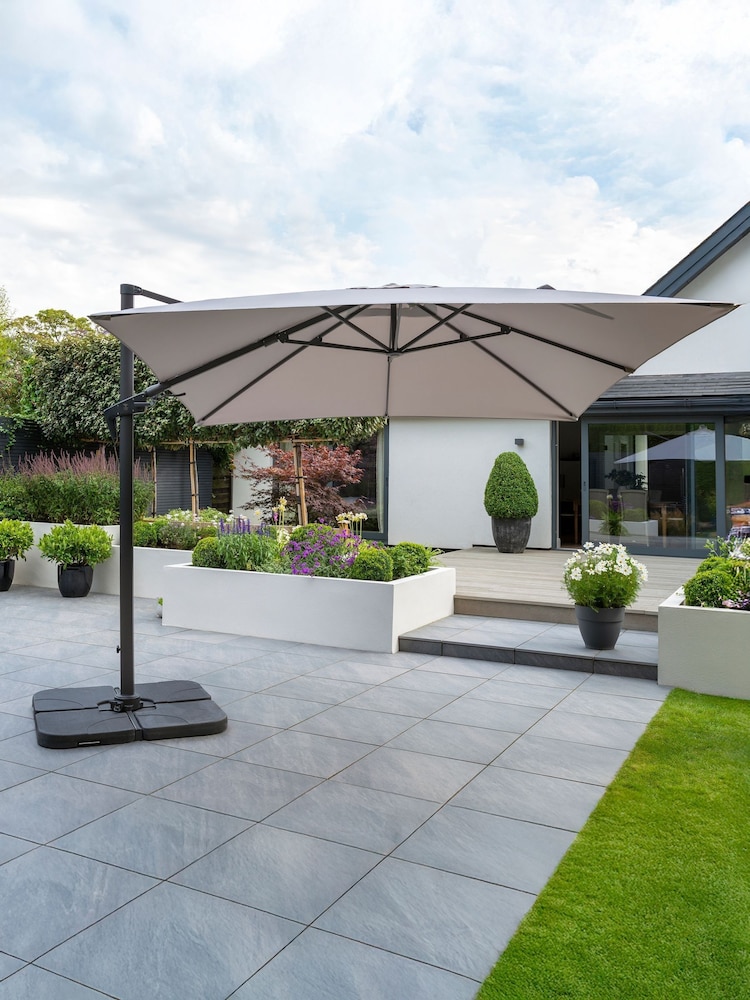 Royce Soft Grey Anthracite Executive 3m Garden Cantilever with Cover - Image 2 of 5 Royce Soft Grey Anthracite Executive 3m Garden Cantilever with Cover - Image 2 of 5