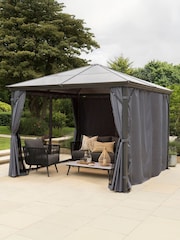 Norfolk Collection Anthracite Grey Runcton 3m x 3.6m Garden Gazebo - Image 2 of 4