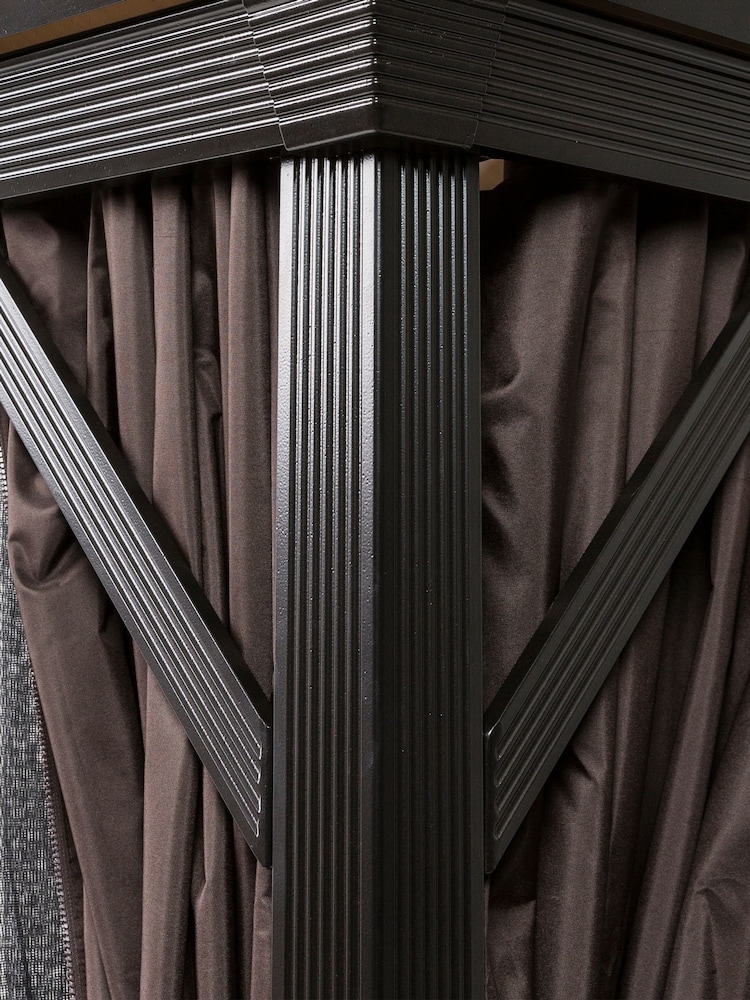 Norfolk Collection Anthracite Grey Runcton 3m x 3.6m Garden Gazebo - Image 4 of 4