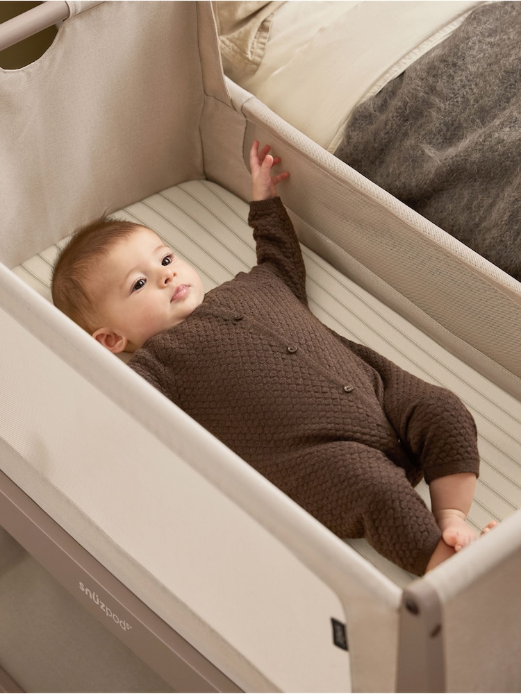 Snuz 2 Pack Sage Stripe Crib Sheets - Image 1 of 2 Snuz 2 Pack Sage Stripe Crib Sheets - Image 1 of 2