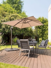 Royce Taupe Anthracite Grey Junior 2.5m Garden Cantilever with Cover - Image 2 of 2