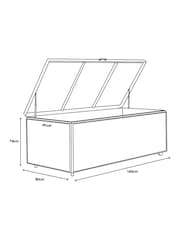 Royce Anthracite Grey XL Anthracite Garden Storage Box - Image 4 of 6