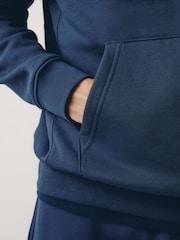 Airforce Blue Regular Fit Heavyweight Cotton Rich Jersey Hoodie - Image 5 of 9