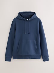 Airforce Blue Regular Fit Heavyweight Cotton Rich Jersey Hoodie - Image 7 of 9