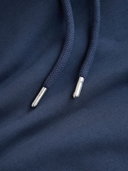 Airforce Blue Regular Fit Heavyweight Cotton Rich Jersey Hoodie - Image 8 of 9