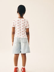 White Floral Toffs England Short Sleeve T-Shirt (3-16yrs) - Image 3 of 8