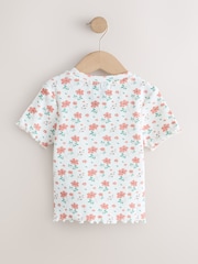 White Floral Toffs England Short Sleeve T-Shirt (3-16yrs) - Image 6 of 8