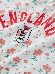 White Floral Toffs England Short Sleeve T-Shirt (3-16yrs) - Image 7 of 8