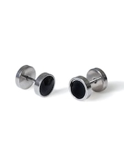 Enamel Inlay Hoop Earrings - Image 1 of 3