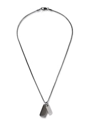 Silver Tone Double Dog Tag Necklace - Image 2 of 3