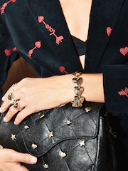 Rockett St George Gold Tone Chunky Heart Bracelet - Image 1 of 7