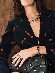Rockett St George Gold Tone Chunky Heart Bracelet - Image 3 of 7