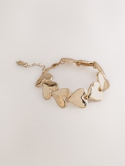 Rockett St George Gold Tone Chunky Heart Bracelet - Image 4 of 7