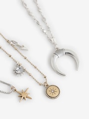 Rockett St George Mixed Metal Charm Necklace 3 Pack - Image 2 of 3