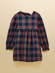 Joules Girls' Darla Navy Check Cord Long Sleeve Dress - Image 1 of 1