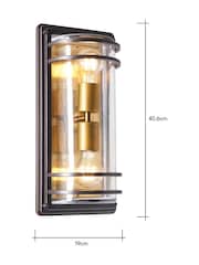 BHS Antique Bronze Bardo 2lt Large Bulkhead Lantern - Image 5 of 6