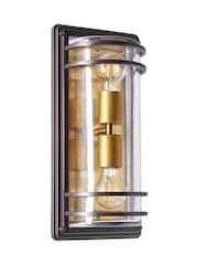 BHS Antique Bronze Bardo 2lt Large Bulkhead Lantern - Image 6 of 6