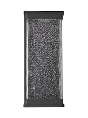 BHS Black Yates LED Large Water Glass Lantern - Image 3 of 6