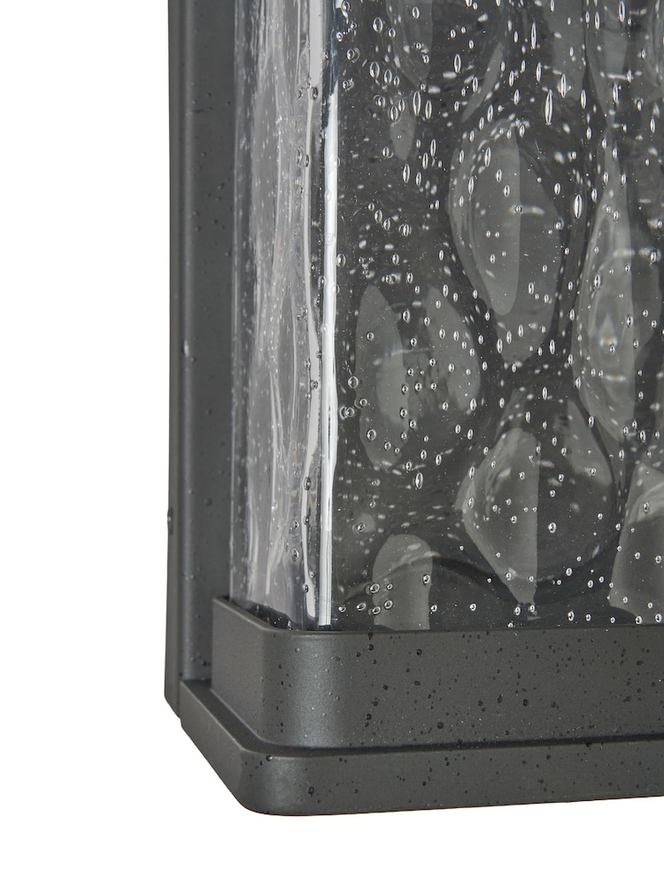 BHS Black Yates LED Large Water Glass Lantern - Image 6 of 6
