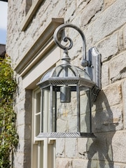 BHS Brushed Silver Corbin 1lt Large Lantern - Image 1 of 6