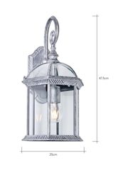 BHS Brushed Silver Corbin 1lt Large Lantern - Image 5 of 6