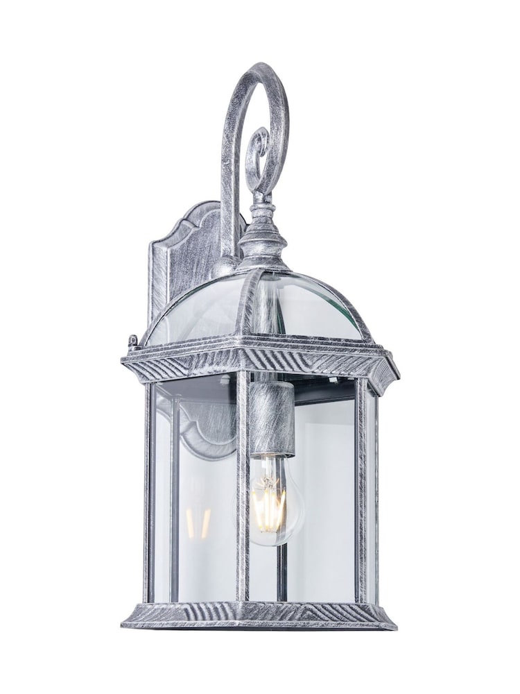 BHS Brushed Silver Corbin 1lt Large Lantern - Image 6 of 6