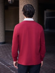 ក្រហម - Plain Rugby Shirt - រូបភាព 3 នៃ 7