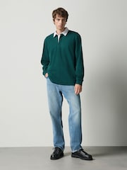 បៃតង - Plain Rugby Shirt - រូបភាព 1 នៃ 7