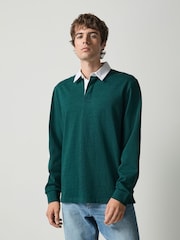 បៃតង - Plain Rugby Shirt - រូបភាព 2 នៃ 7