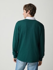 បៃតង - Plain Rugby Shirt - រូបភាព 3 នៃ 7