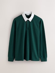 បៃតង - Plain Rugby Shirt - រូបភាព 5 នៃ 7